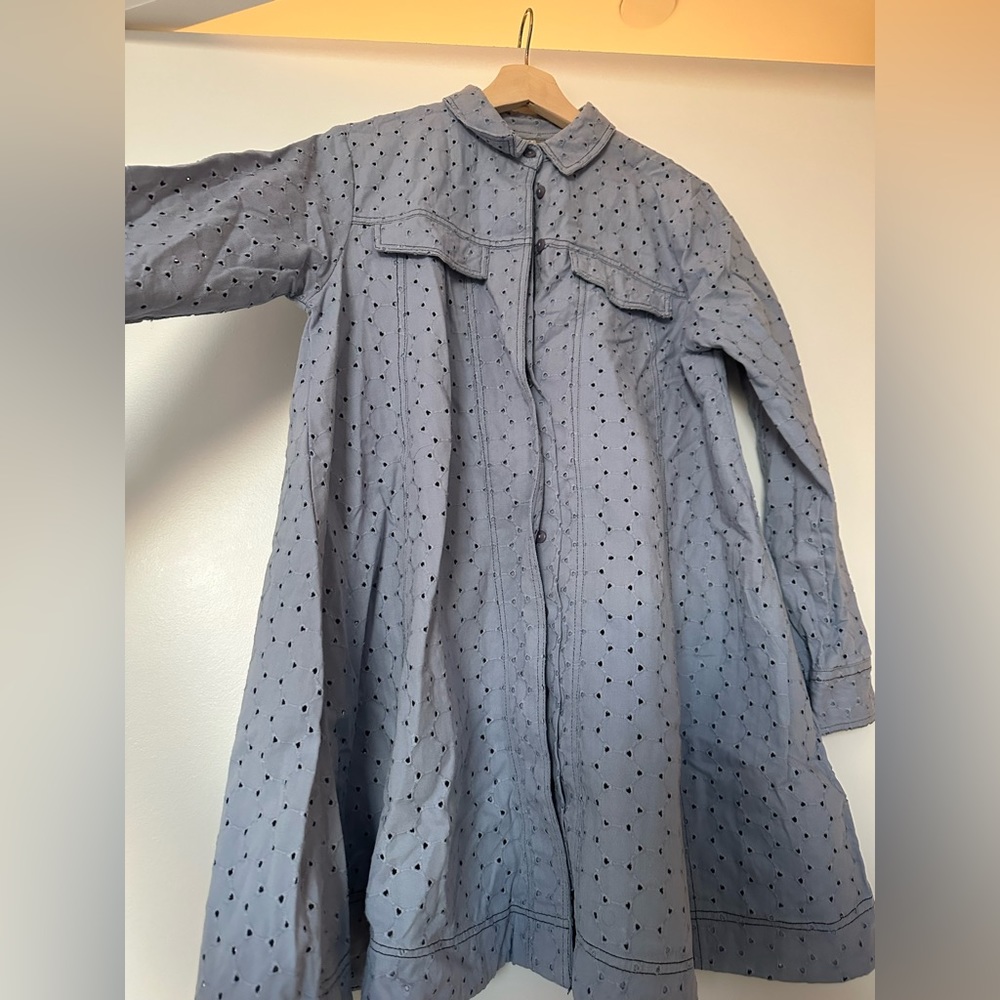 Brand new blue dress with long sleeves